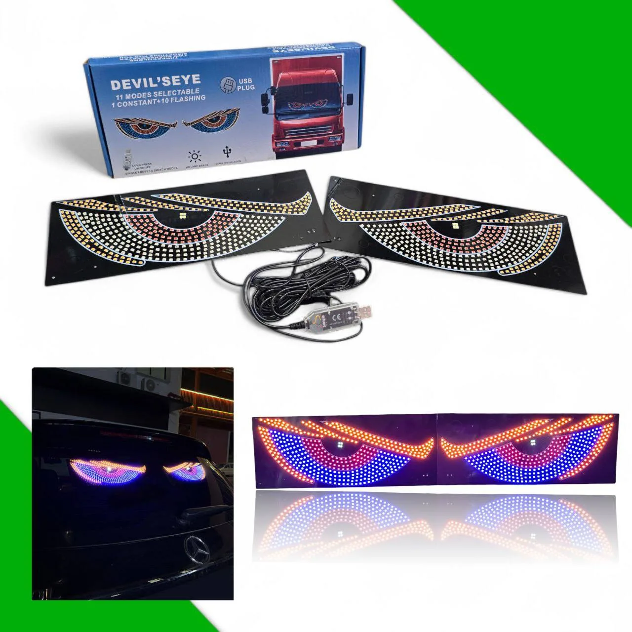Ojos LED Para Auto (entrada USB) — foto 1 Ojos LED Para Auto (entrada USB)