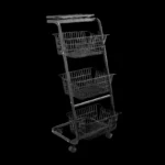 Organizador 3 Canastas Con Ruedas