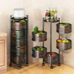 Organizador De Cocina 5 Niveles Con Ruedas (30cm Radio X 95CM Alto)