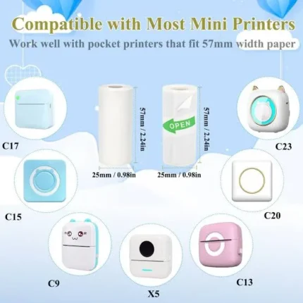 Papel De Repuesto De Mini Impresora