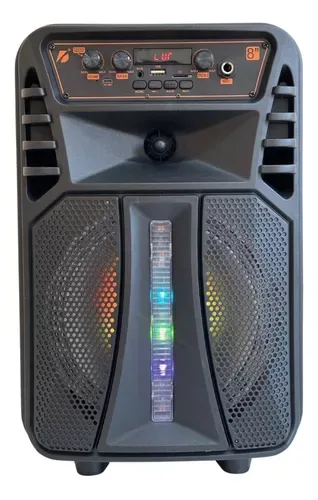 Parlante Bluetooth 8 (incluye Micrófono, Puerto Usb, Micro Sd, Radio) — Parlante Bluetooth Con Microfono Karaoke