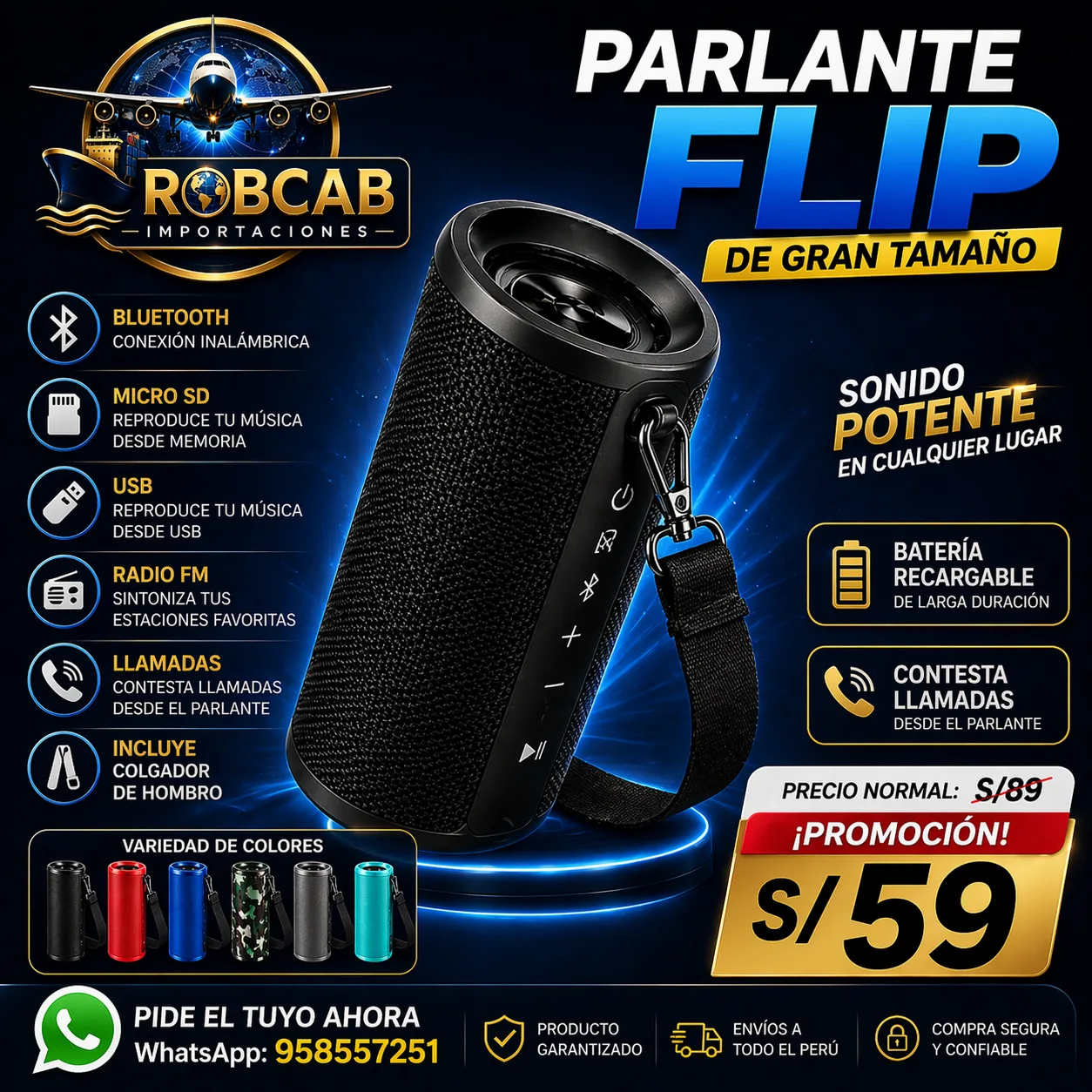 Parlante Bluetooth FLIP 6 & 7 (12 Horas Batería) — foto 1 Parlante Bluetooth FLIP 6 & 7 (12 Horas Batería)