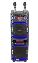 Parlante Electric Kimiso ALTA GAMA 2 Micrófonos + 4 Bass (enchufable De Energía Continua)