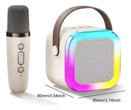Parlante Karaoke Con Micrófono Inalámbrico Bluetooth