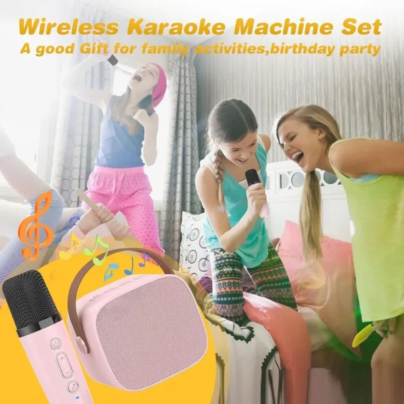 Parlante Karaoke Con Micrófono Inalámbrico Bluetooth