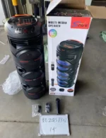 Parlante Triple Bluetooth Super BASS Incluye Control & Micrófono Inalámbrico