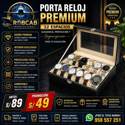 Porta Reloj 12 Espacios