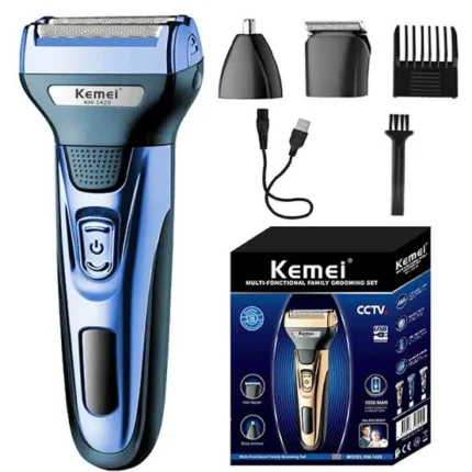 Rasuradora Kemei 3 En 1 Recargable (cabello, Barba & Nariz)