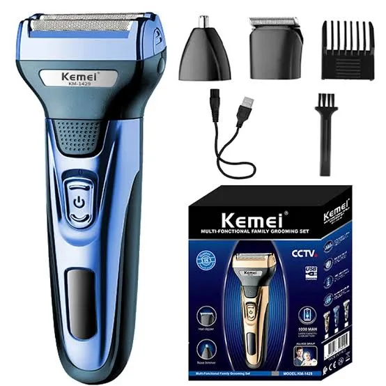 Rasuradora Kemei 3 En 1 Recargable (cabello, Barba & Nariz)