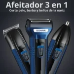 Rasuradora Sonar 3 En 1 Recargable (cabello, Barba & Nariz)