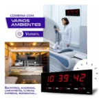 Reloj Digital De Pared (hora, Fecha, Días, Temperatura, Alarma)