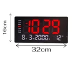 Reloj Digital De Pared (hora, Fecha, Días, Temperatura, Alarma)