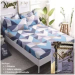 Sábana Nancy 3 Plazas 100% Algodón (4 Piezas) Premium Ecuatoriana