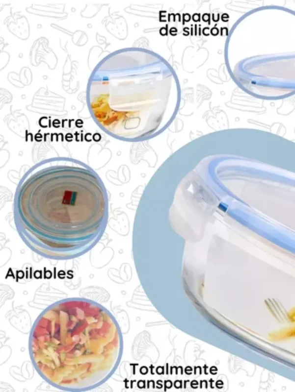 Set (03) Taper De Vidrio Circulares (400, 650, 1000 ML)