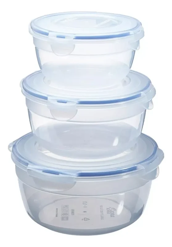 Set (03) Taper De Vidrio Circulares (400, 650, 1000 ML)