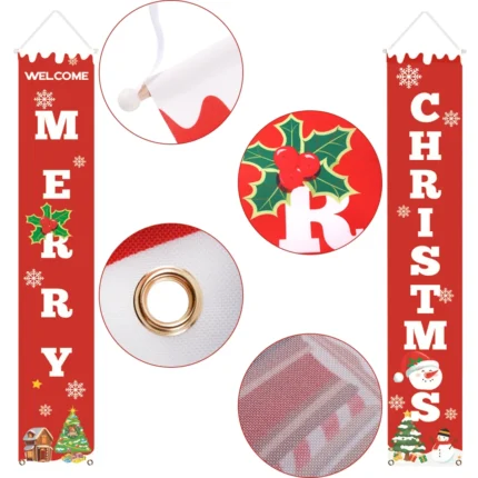 Set De 02 Banner Navideño (180cm X 30cm)