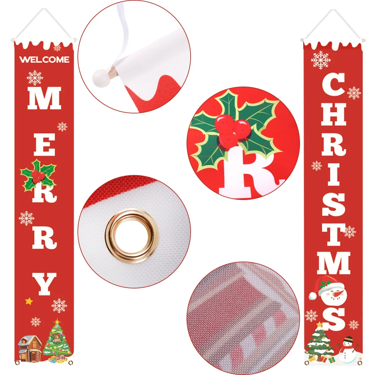 Set De 02 Banner Navideño (180cm X 30cm) — foto 1 Set De 02 Banner Navideño (180cm X 30cm)