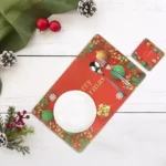 Set De 06 Individuales Navideños Con Porta Vasos