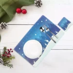 Set De 06 Individuales Navideños Con Porta Vasos