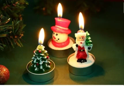 Set De 12 Velas Navideñas 3D