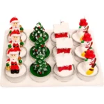 Set De 12 Velas Navideñas 3D
