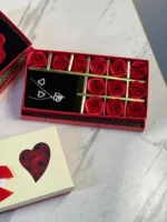 Set De Arete + Collar + 12 Rosas Pétalos De Jabón