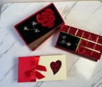 Set De Arete + Collar + 12 Rosas Pétalos De Jabón