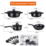 Set De Ollas Premium Con Tetera (12 Piezas)