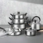 Set De Ollas Premium Con Tetera (12 Piezas)