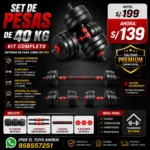 Set De Pesas 40KG (kit Completo)