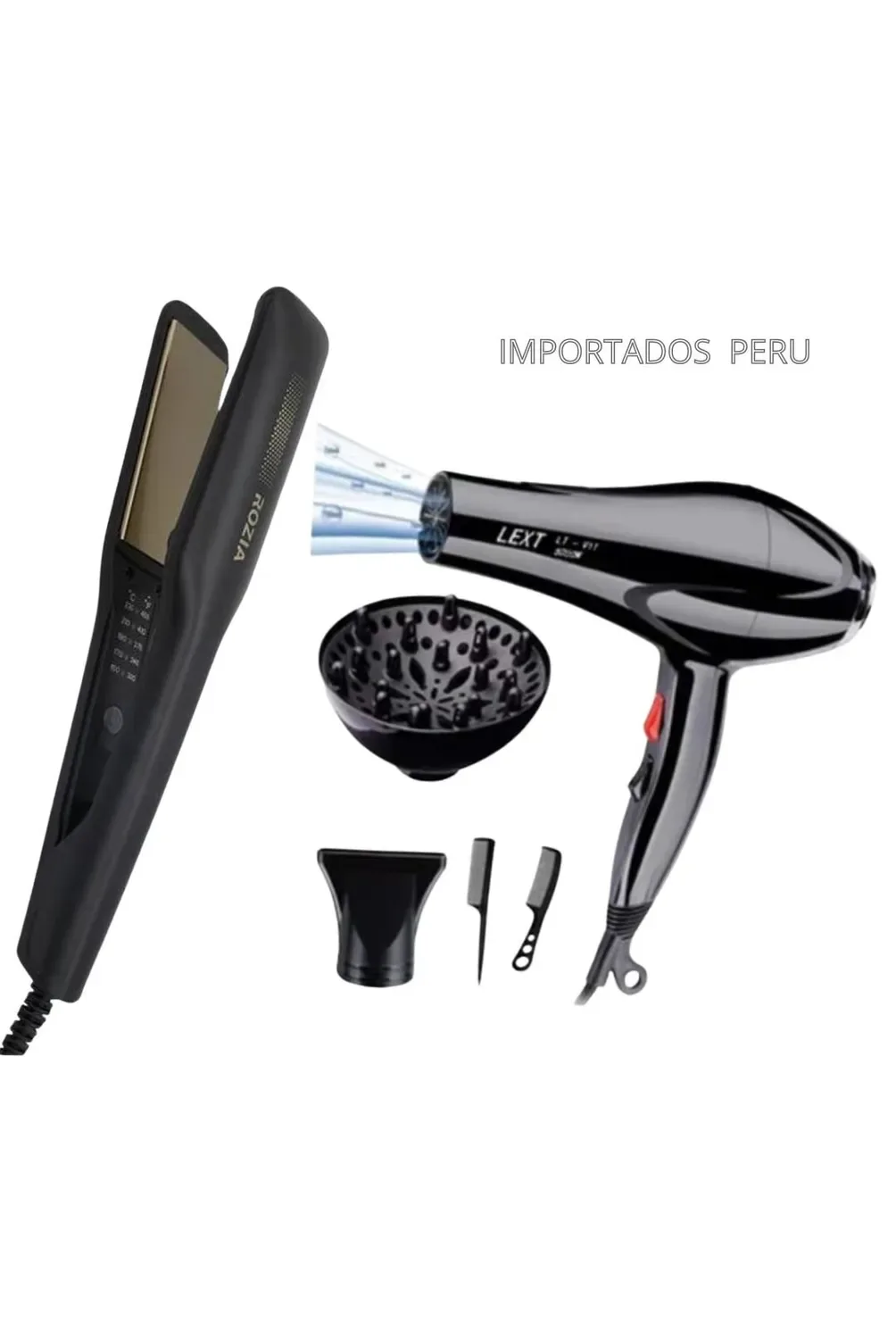 SET Plancha + Secadora Sonar 1000W Premium — foto 1 SET Plancha + Secadora Sonar 1000W Premium