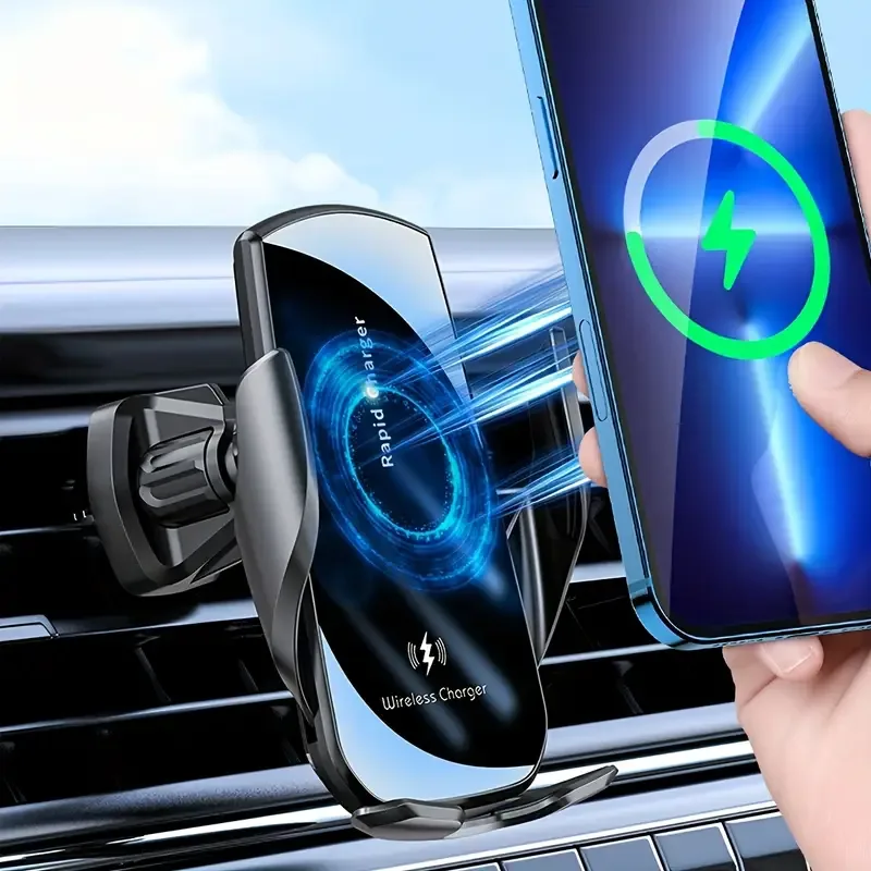 Sujetador De Celular Con Cargador Inalámbrico