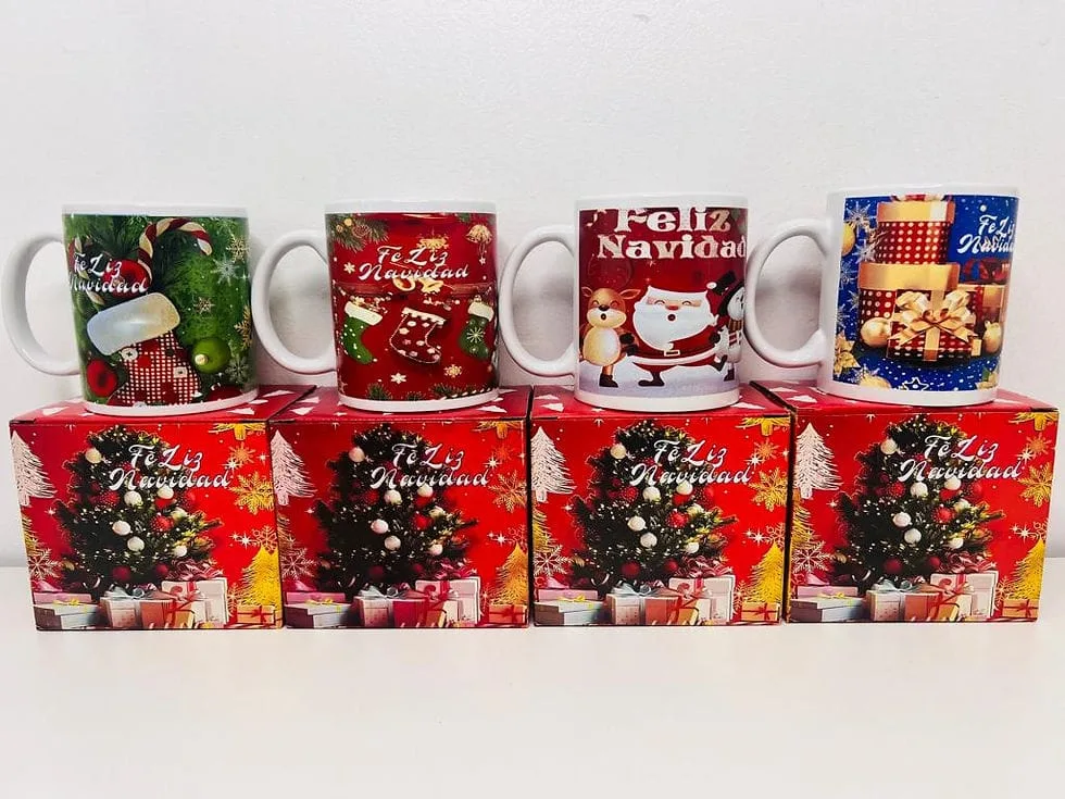Taza Navideña En Caja
