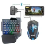 Teclado + Mouse Gamer Para Celular Con Adaptador