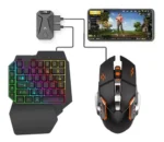 Teclado + Mouse Gamer Para Celular Con Adaptador