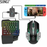 Teclado + Mouse Gamer Para Celular Con Adaptador