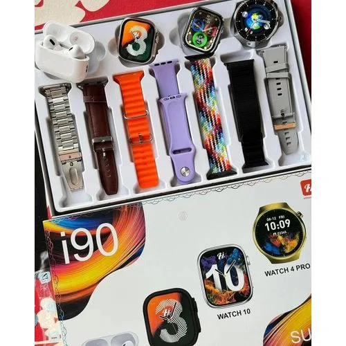 Triple Smartwatch I90 Suit Ultra + Auricular PRO + 6 Correas (contestan Llamadas, Ios & Android) — foto 1 Triple Smartwatch I90 Suit Ultra + Auricular PRO + 6 Correas (contestan Llamadas, Ios & Android)