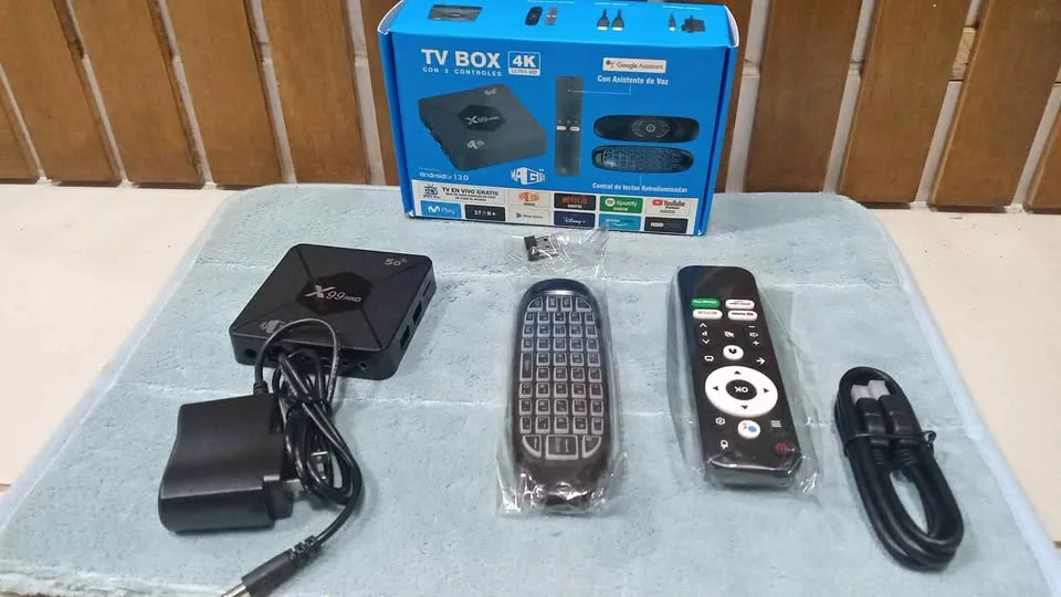 TV BOX 4K Ultra HD X99 PRO 1 Control + 1 Teclado + Asistente De Voz