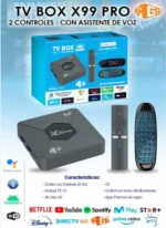 TV BOX 4K Ultra HD X99 PRO 1 Control + 1 Teclado + Asistente De Voz
