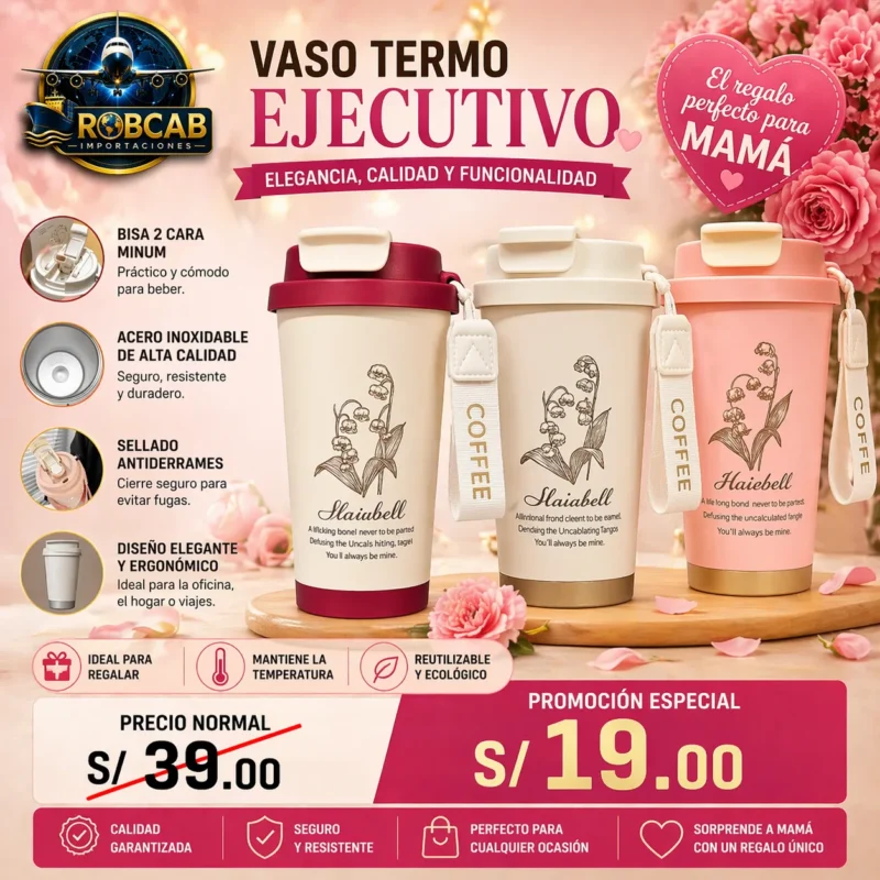 Vaso Termo Ejecutivo (con Tapa Push Up)