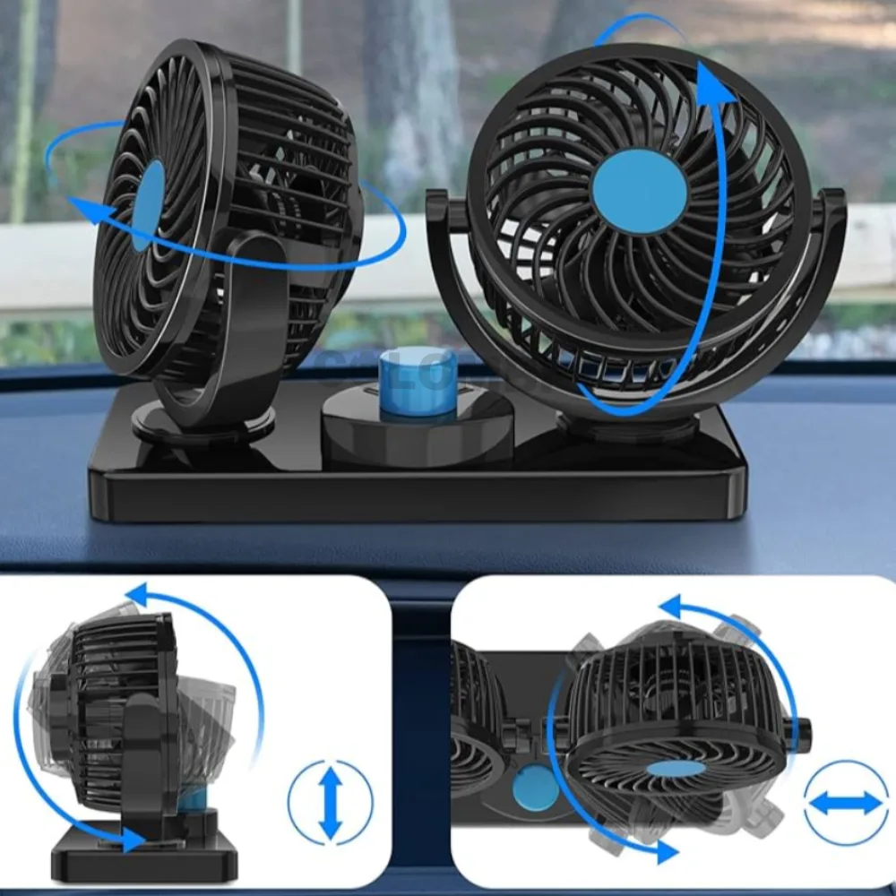 Ventilador Doble Cabezal Para Auto — foto 1 Ventilador Doble Cabezal Para Auto
