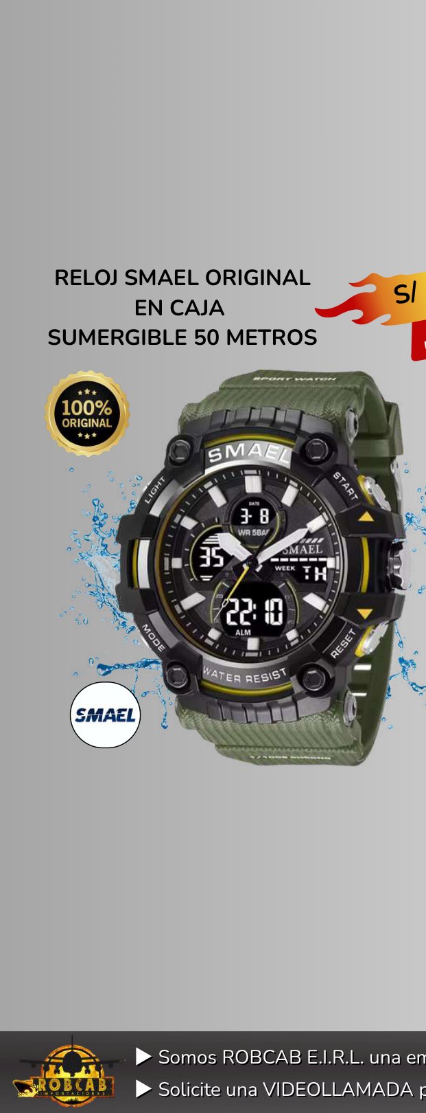RELOJ SMAEL ORIGINAL RELOJ SMAEL ORIGINAL - Imagen 1