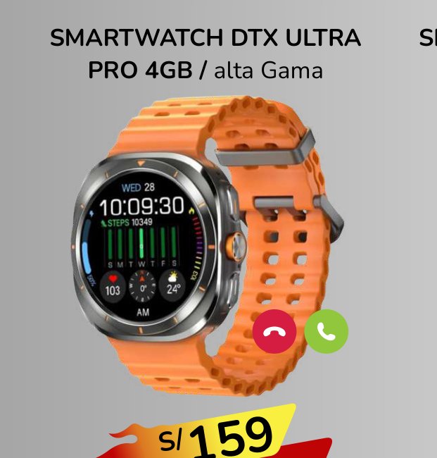 SMARTWATCH DTX ULTRA PRO 4GB SMARTWATCH DTX ULTRA PRO 4GB - Imagen 1