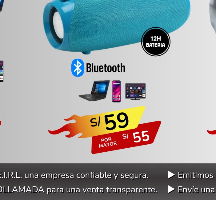 PARLANTE BLUETOOTH FLIP PARLANTE BLUETOOTH FLIP - Imagen 1