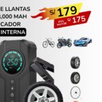 INFLADOR DE LLANTAS PORTATIL 8,000 MAH