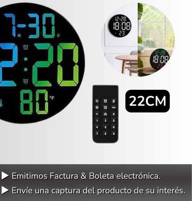 RELOJ DIGITAL DE PARED CIRCULAR RELOJ DIGITAL DE PARED CIRCULAR - Imagen 1