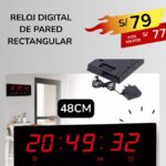 RELOJ DIGITAL DE PARED RECTANGULAR