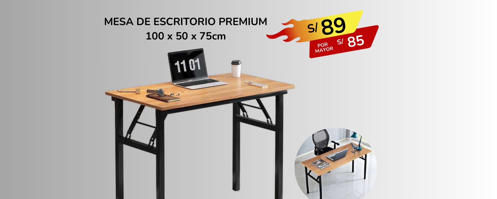MESA DE ESCRITORIO PREMIUM MESA DE ESCRITORIO PREMIUM - Imagen 1