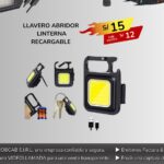 LLAVERO ABRIDOR LINTERNA RECARGABLE