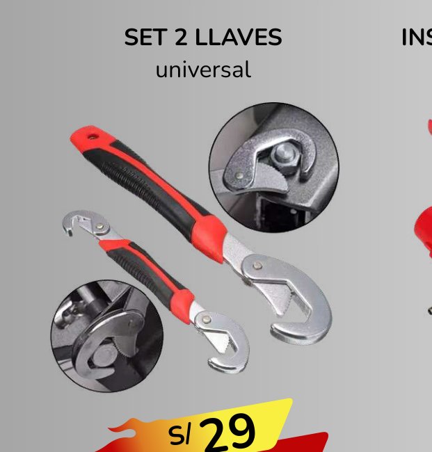 SET 2 LLAVES UNIVERSAL SET 2 LLAVES UNIVERSAL - Imagen 1